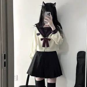 TC 교복몰 블랙 두줄라인 빅자수 세라복 프레피룩 긴팔 (WFJ8V3G)