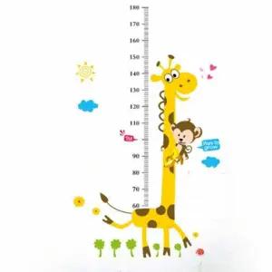 어린이 성장 기록 스티커 기린 측정 유아 키재기 용품