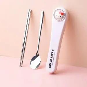 산리오 페이스 수저 케이스세트 헬로키티