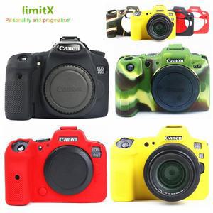 부드러운 실리콘 스킨 케이스 보호 바디 커버 DSLR 카메라 가방 Canon EOS R100 R8 R7 R6 R6II R5 R RP 70D