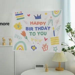 생일 축하 파티 패브릭 천 포스터 현수막 RD-11831