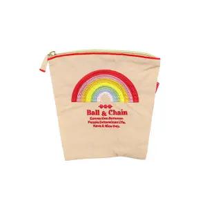 볼앤체인 베이지 레인보우 스몰 파우치 220190203 Rainbow