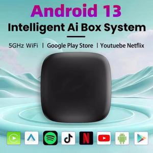 차량용 AI 박스 안드로이드 13 무선 오토 & 카플레이 스마트 TV 유튜브 넷플릭스 지원 액세서리 지능형 시