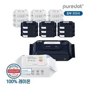 퓨어닷 저자극 티슈세트 (소독티슈 10팩+로션물티슈 10팩 세트)