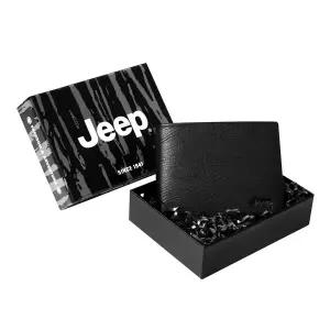 JEEP 가로형 심플 지갑 부드러운 가죽 남성용 동전 지갑