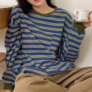[제작] 푸리치 스트라이프 루즈핏 티셔츠 83575 빅사이즈 여성의류