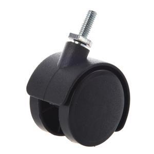 미니바퀴 6mm 스템 40mm 듀얼 회전식 캐스터 검정색