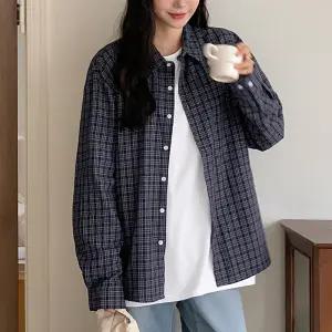메리치 루즈핏 체크 셔츠 83811 빅사이즈 여성의류