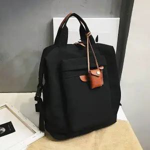 이시아르 블랙 면폴리혼방 백팩 캐주얼 데일리