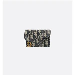 DIOR 오블리크 포켓 카드지갑 블루