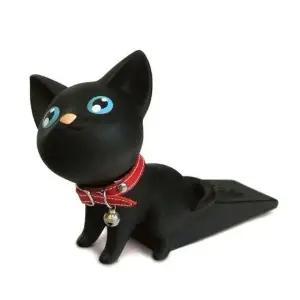 고품질 고양이 도어스토퍼(블랙) 방문닫힘 안전용품 충격방지 (WFJUVKI)