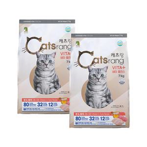 NEW 캐츠랑 비타플러스 전연령 7kgx2개/헤어볼 예방/고양이사료