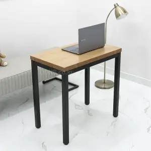 작은 2인용 식탁 700 x 500 블랙 철재 좁은 집 가정용 원룸 테이블 700500
