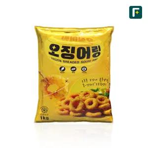 펀쿡 튀김용 오징어링 1kg 통살 오징어 튀김 맥주집 분식집 업소용 식자재