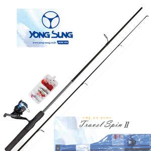 용성 트래블 스핀 2 루어낚시 풀세트 (루어대 S-662ML+릴+웜세트)