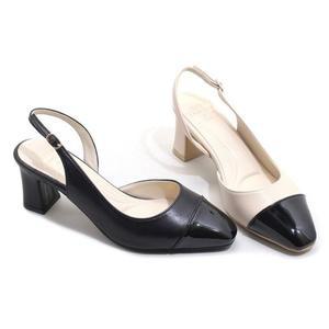 [갤러리아] 세라 여성 소가죽 투톤 컴포트 슬링백 샌들 통굽힐 C23G401 컬러 2종 6CM