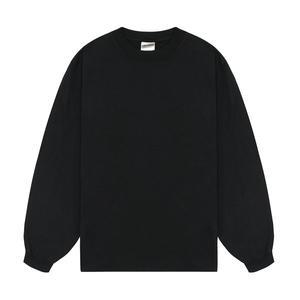 [샤카웨어] 7.5oz 가먼트다이 무지 오버핏 레이어드 롱슬리브 긴팔티 블랙 GDL02