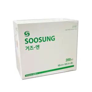 수성 거즈엔 10cmx10cmx8p 200개/1통 의료용 수술 소독 드레싱