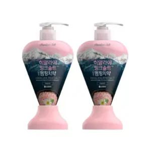 페리오 죽염 히말라야 핑크솔트 담은 펌핑치약 플로럴민트 285G 2개