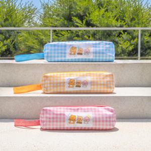 카카오프렌즈 우산 KF 체크패턴 3단 수동우산 춘식이 라이언 어피치 파우치세트 경량 가벼운 접이식 휴대용 캐릭터 선물