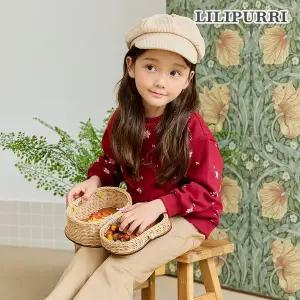[보리보리/릴리푸리]릴리푸리 플라워가든맨투맨(와인)