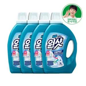 슈가버블 버블원샷 더블액션 실내건조찌든때제거 액체 세탁세제 용기 3L x 4개