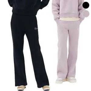 (체이스컬트) 기모 레터링 자수 와이드 PANTS/2Color