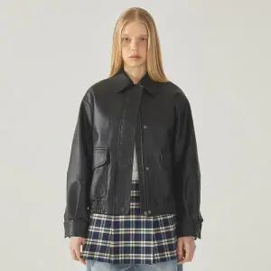 [후아유](김해점)Fake Leather Crop Jacket WHJJF1191F