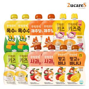 이유케어스 무럭무럭 키즈죽 6종 x 2p 세트 옥수수 제주당근 고구마 단호박 사과랑배 망고랑바나나 1세트