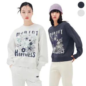 [체이스컬트] FLOWER 모티브 그래픽 기모 T-SHIRT/2Color