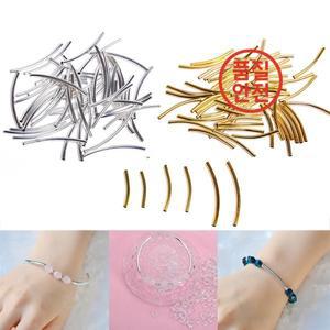 DIY 곡선 스페이서 비즈 튜브 부드러운 커넥터 DIY 팔찌 목걸이 쥬얼리 제작 액세서리 용품 20mm 50 개