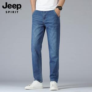 JEEP 지프 봄 가을 남자 미드웨스트 와이드 일자 슬림 청바지 데님 진 팬츠