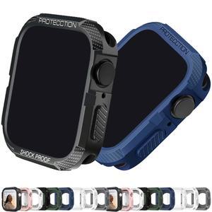 Apple Watch 케이스 용 견고한 커버 44mm 40mm 45mm 41mm 42mm 38mm TPU 화면 보호기 케이스 iWatch 시리즈 9 7 8 se 6 5 액세서리