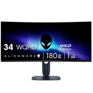 Alienware 34 커브드 게이밍 모니터 - AW3425DWM 34인치 WQHD 180Hz 1ms 디스플레이, 1500R, AMD 프리싱크 프리미엄, VESA 어댑티브싱크.