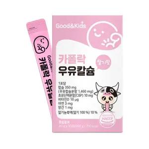 [롯데백화점]내츄럴플러스 [내츄럴플러스] 굿앤키즈 어린이 짜먹는 액상 카폴락 우유칼슘 30포 1박스