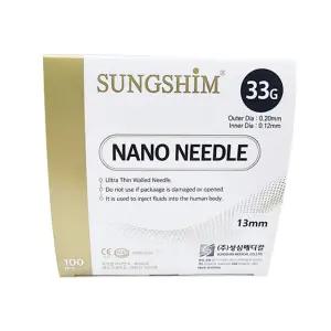 성심 나노니들 일회용 주사침 멸균 주사바늘 33G 13mm 100개입