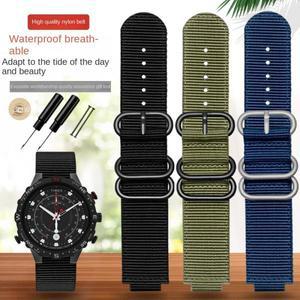TIMEX 타이달 캔버스 시계 스트랩, 블랙 아미 그린 블루 나일론 밴드, T2N721, T2n739, TW2T76500, 16m
