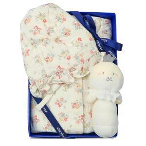 [갤러리아] (압소바출산,백일세트)나우요루우주복(모자)+인형딸랑이세트(A25-10628SET)