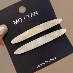옆머리 앞머리 베스트 일자 심플 집게핀 자개