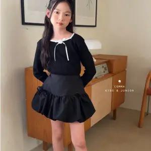 [연투] 콤마 25가을 호박벌룬스커트(블랙) 여아 가을치마 유아 키즈 초등 주니어 아동복