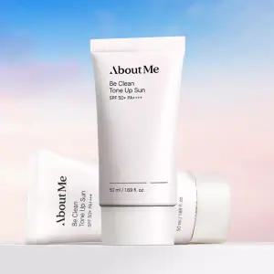 어바웃미 비 클린 톤업 선 50ml - 선크림 썬블록 자외선차단제 무기자차 R