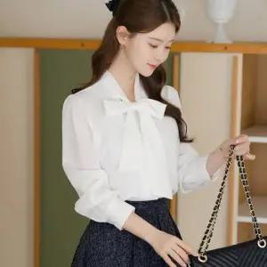 XXL까지) 실베라 타이넥 퍼프소매 긴팔 블라우스 가을 하객룩 오피스룩 모임룩 격식룩 빅사이즈