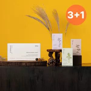 (3+1)바라기 건강 캔디 단상자 선물세트 135g 쇼핑백포함 /부모님 추석 명절선물