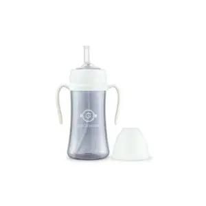 그로미미 빨대컵 휴대용 원터치 물병 화이트 300ml