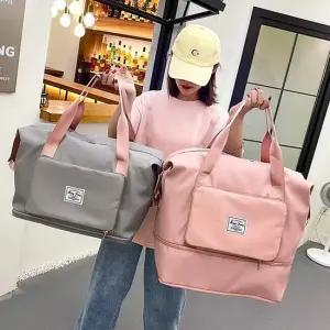 접이식 보스턴백 가방 운동 헬스 여행가방 캐리  접이식  여행가방  캐리어결합  늘어나는
