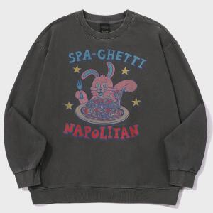 Napoli Hoppi 피그먼트 스웨트셔츠 스모크블랙