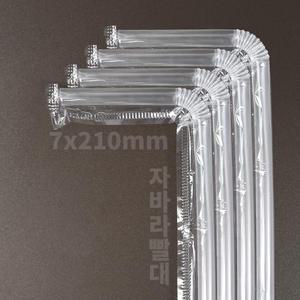 개별포장 자바라빨대 투명 스트로우 7x21cm 1박스 10000개