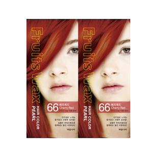 과일나라 진주펄 염색약 66호 체리레드 2개 / 12종 새치부터 멋내기 패션 컬러 염색