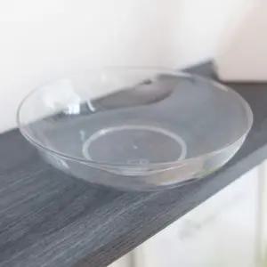 아크릴 플라스틱 원형 수반 15x3cm 조화꽃 전용 인테리어 화분 장식 소품 투명 원예 용품 가드닝