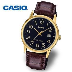 [카시오][정품] CASIO 카시오 남성 정장 가죽시계 MTP-V002GL-1B